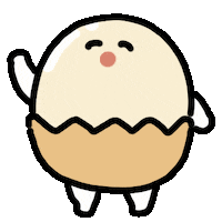 Hungry Boiled Egg Sticker by kupaberu