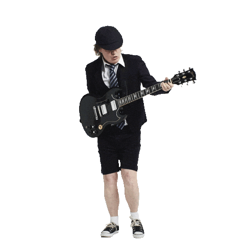 Angus Young Rock Sticker by AC/DC