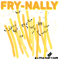 french fries sg Sticker by Little Part 1 Cafe