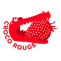 Crocomeal crocodile rouge croco fraise Sticker