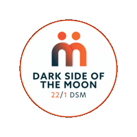 Dark Side Of The Moon Cannabis Sticker by Therismos