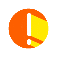 Orange Warning Sticker