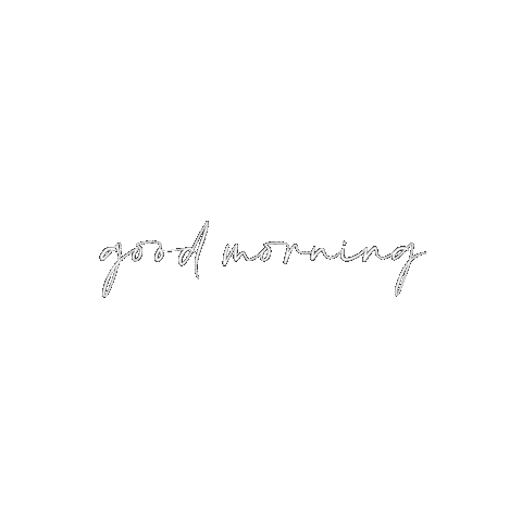 bellalheart good morning simple greetings cursive Sticker