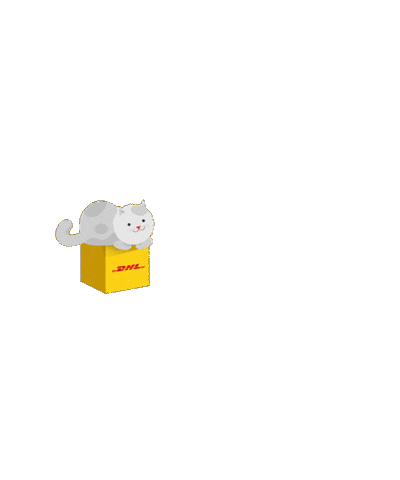 Happy Cat Sticker by Deutsche Post DHL