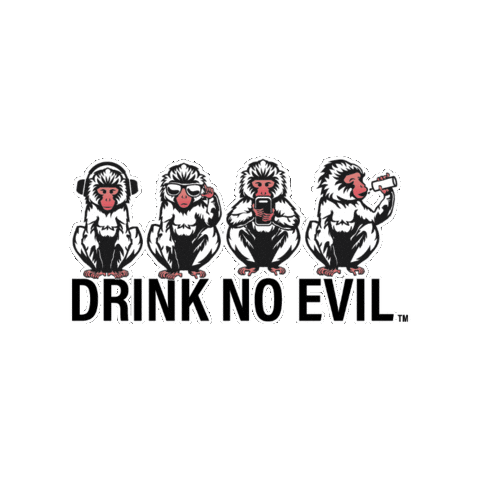 Drinknoevil Sticker by Snow Monkey
