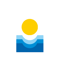 Pappasole camping mare sole pappasole Sticker
