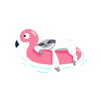 Summer Flamingo Sticker by babauba