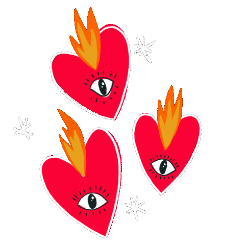 In Love Hearts Sticker