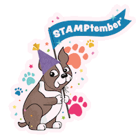 Boston Terrier Party Sticker by Simon Says Stamp