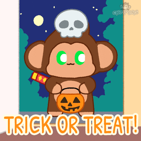 Scared Trick Or Treat GIF by Chimpers