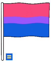 hrcatx hrc bi flag human rights campaign humanrightscampaign Sticker