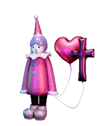 3D Clown Sticker by petitecherry