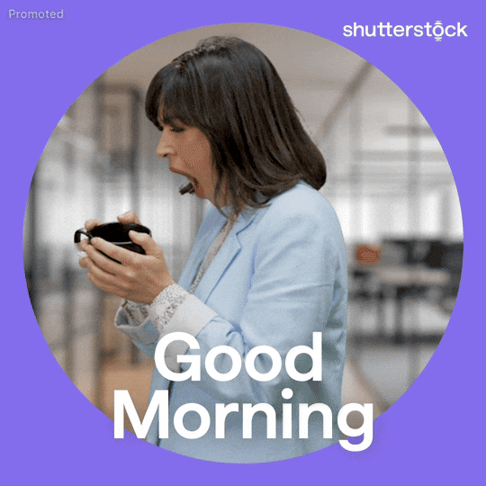 Tired Good Morning GIF by Shutterstock