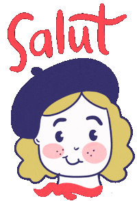 Happy French Sticker