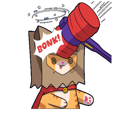 Confused Bonk Sticker by Silly Kitties
