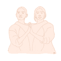 Happy Best Friends Sticker by Keva Epale