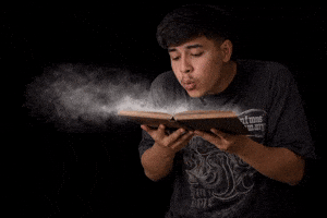 Book Blow GIF