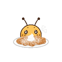 Funnel Cake Bee Sticker by cnhkeyclub