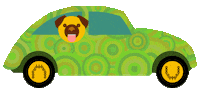 Dog Rolling Sticker by Epik Collection