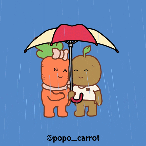 popo_carrot giphyupload rain weather romantic GIF