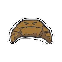 cafegrumpy breakfast grumpy croissant cafegrumpy Sticker
