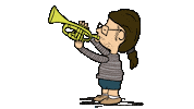 Charlie Brown Trumpet Sticker by Lee Thompson