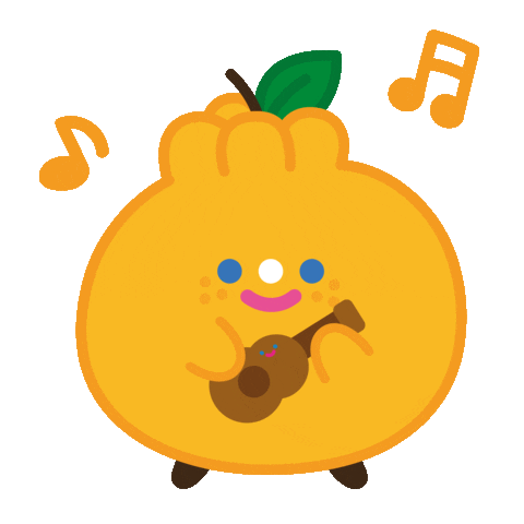 Orange Trouble Sticker by THE RECORDER FACTORY