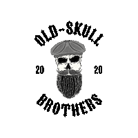 Skull Skeleton Sticker by oldskullbrothers