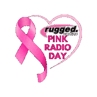 Breast Cancer Heart Sticker by Rugged Radios