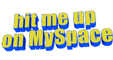 hit me up myspace Sticker by AnimatedText