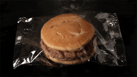 the-99-cent-chef giphyupload sandwich pancake breakfast sandwich GIF