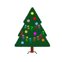 Christmas Tree Lights Sticker