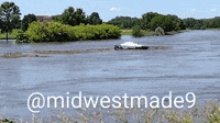 Unmanned Boat Floats Down Big Sioux River as It Rises to Record Level