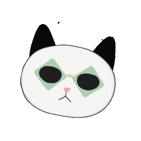 yorgita cat cool summer pink Sticker