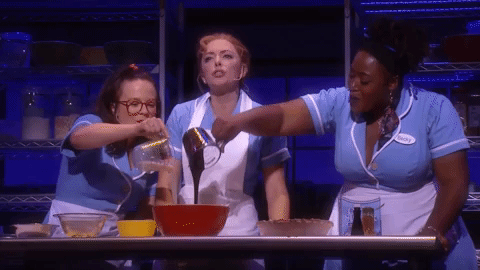 hungry chocolate GIF by Waitress The Musical