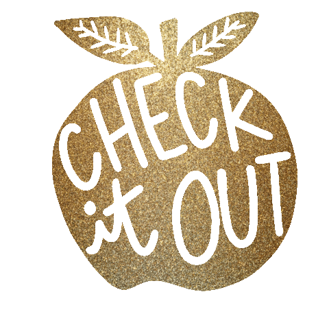 lettersfrom4th school apple teacher checkitout Sticker