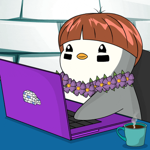 Text Working GIF by Pudgy Penguins