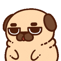 Sleepy Pugs Sticker by Puglie Pug