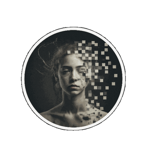 Sad Pixel Sticker