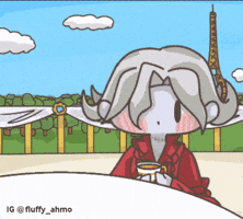 France Paris GIF by Fluffy the Thunder God 雷神阿毛