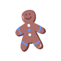 Gingerbread Man Winter Sticker