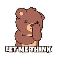 Think Teddy Bear Sticker by BEARISH
