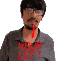 1 Hour Left Sticker