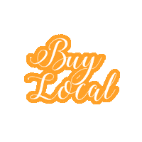 Small Business Orange Sticker by Malou Paul