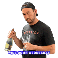 districtnhv wine champagne toast happy hour Sticker