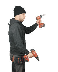 slingerbeplatingssystemen building hammer builder bouw Sticker