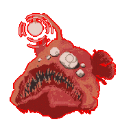 Angler Fish Pixel Sticker by pirate sheep
