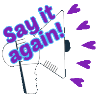 Say It Again Sticker by thebulletinboardlady