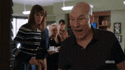 blunt talk running GIF by Patrick Stewart