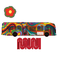 Grateful Dead Bus Sticker by SFMTA-Muni